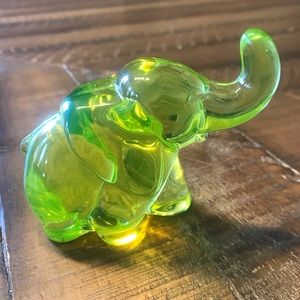 Antique glass elephant